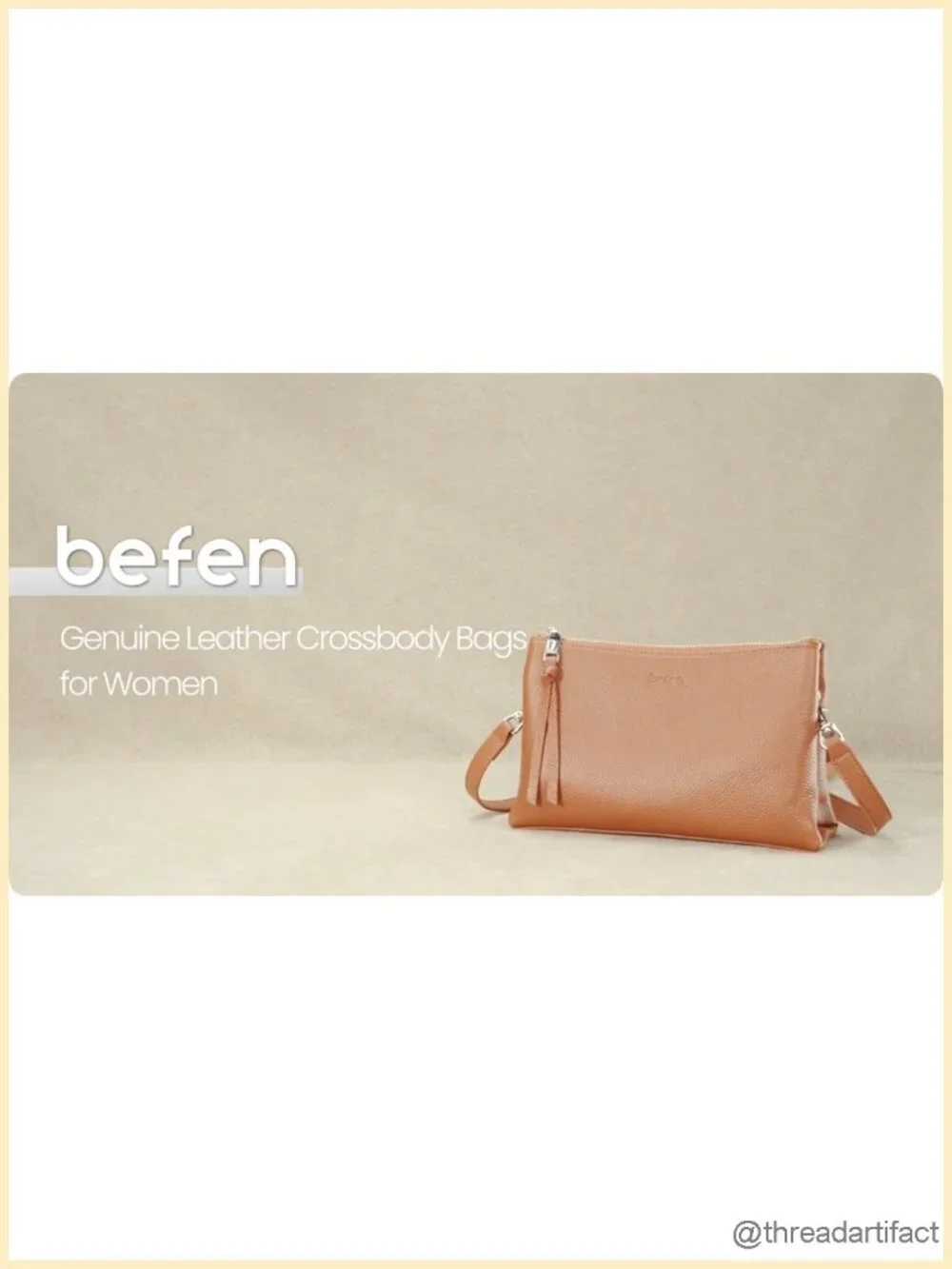 Genuine Leather Crossbody Bag RFID Blocking Small Shoulder Purse